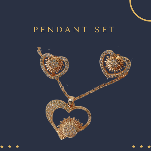 Heart shape pendant set