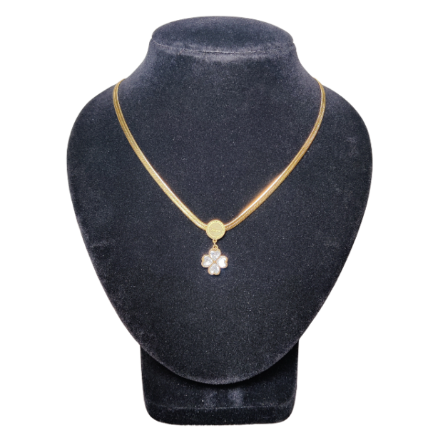 Snake chain Heart shape diamond-vironaa.com